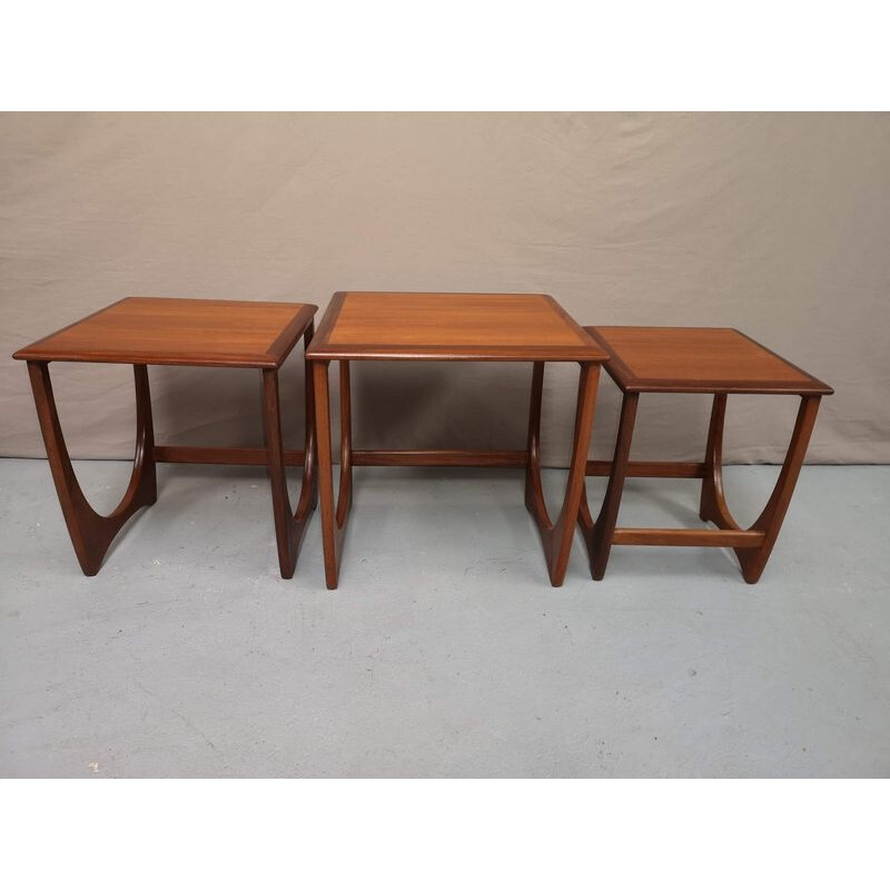 Set of 3 vintage nesting tables in teak by G-plan