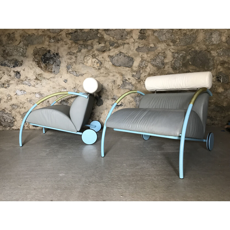 Suite de 2 fauteuils vintage "Zyklus" par Peter Maly pour COR