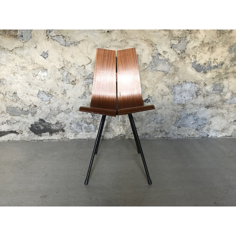 Vintage chair "GA" in mahogany by Hans Bellmann for HorgenGlarus