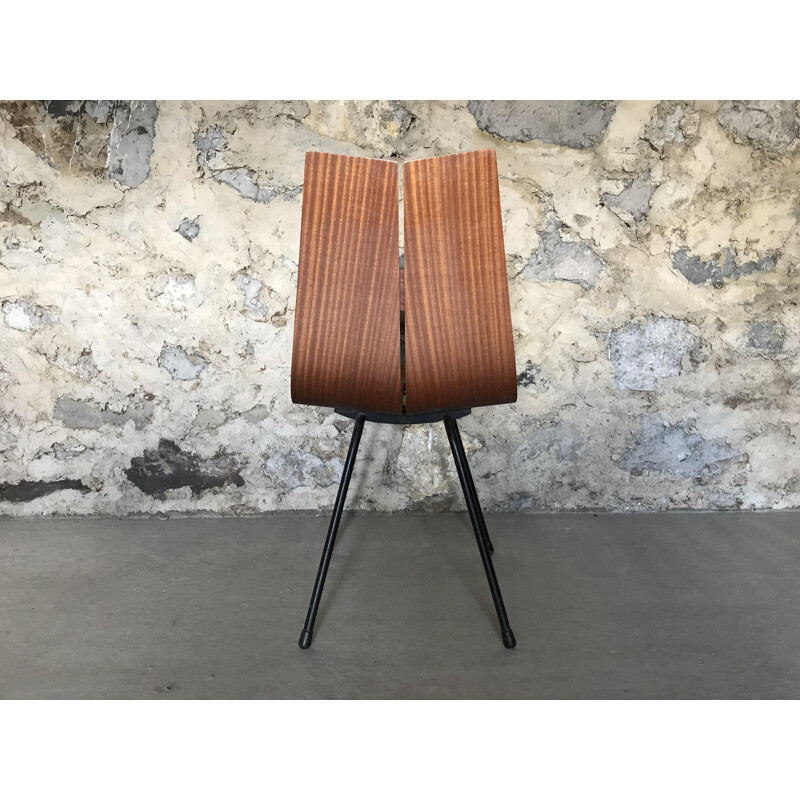 Vintage chair "GA" in mahogany by Hans Bellmann for HorgenGlarus