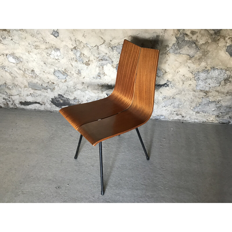 Vintage chair "GA" in mahogany by Hans Bellmann for HorgenGlarus