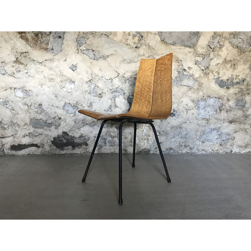 Vintage chair "GA" in elm by Hans Bellmann for HorgenGlarus