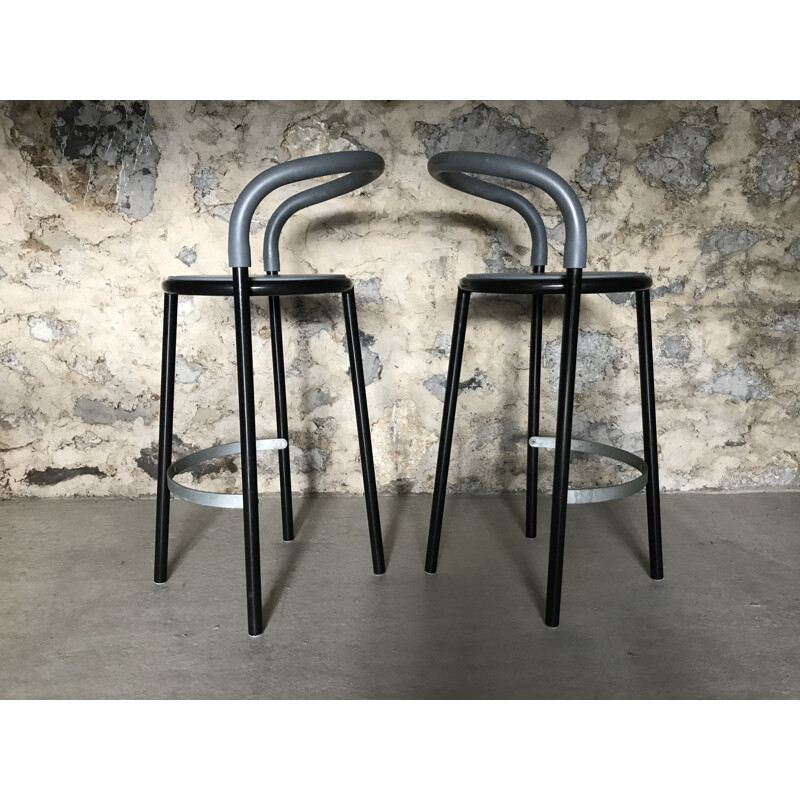 Set of 2 vintage stools by Niels Gammelgaard for Fritz Hansen