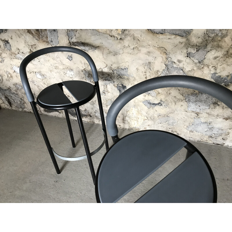 Set of 2 vintage stools by Niels Gammelgaard for Fritz Hansen