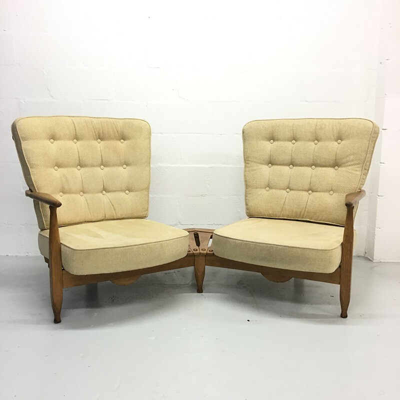 Vintage french sofa chairs by Guillerme et Chambron for Votre Maison 