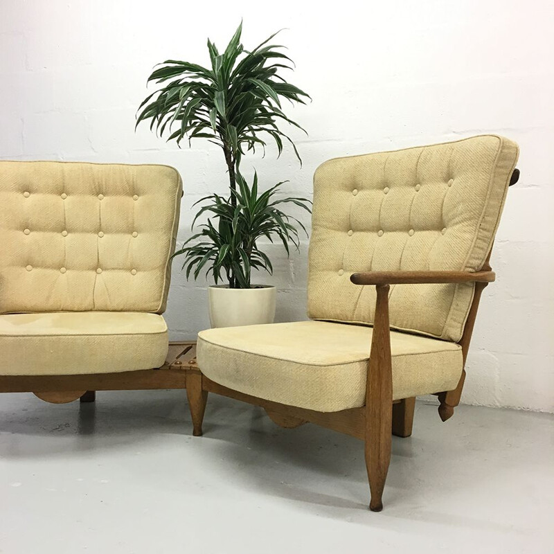 Vintage french sofa chairs by Guillerme et Chambron for Votre Maison 