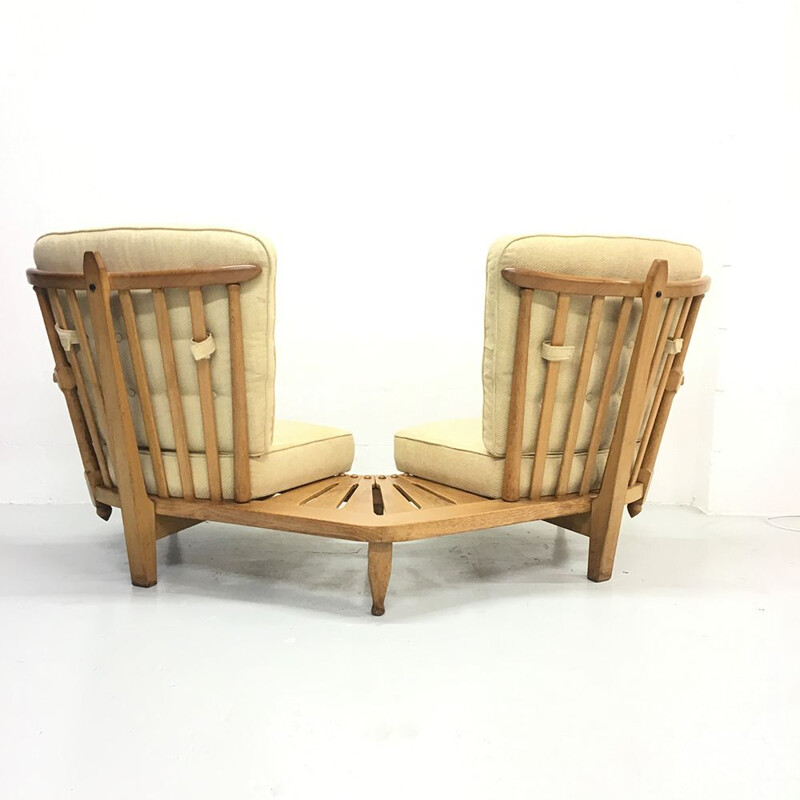 Vintage french sofa chairs by Guillerme et Chambron for Votre Maison 