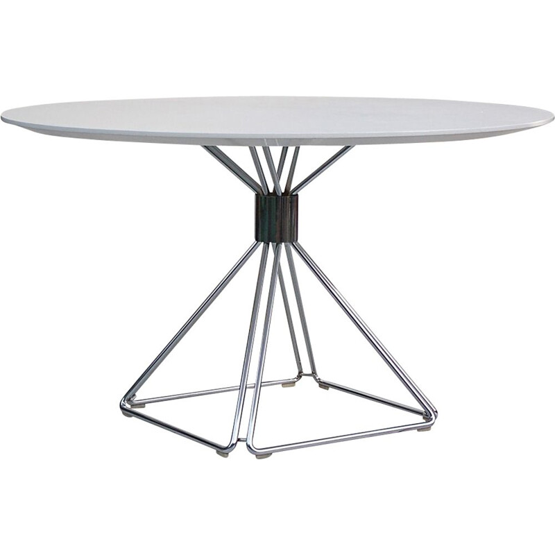 Vintage dining table on pyramid base by Rudi Verelst for Novalux