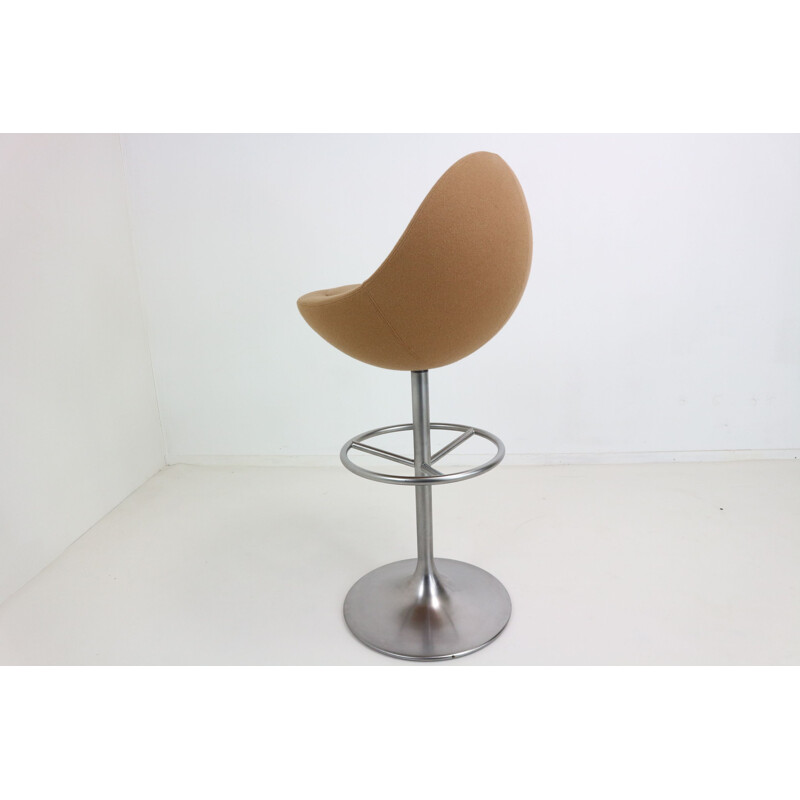 Vintage swivel barstool with trompet base by B. Johanson