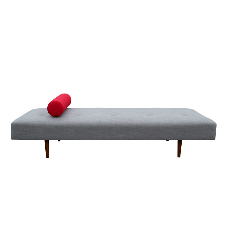 Vintage German daybed in grey fabric
