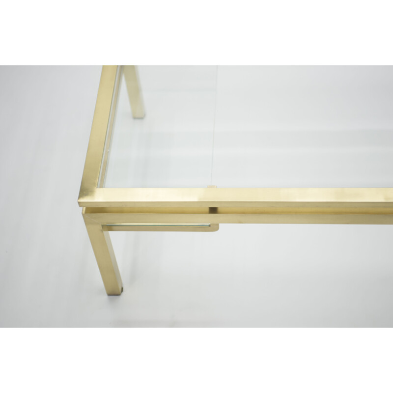 Vintage brass coffee table by Maison Jansen