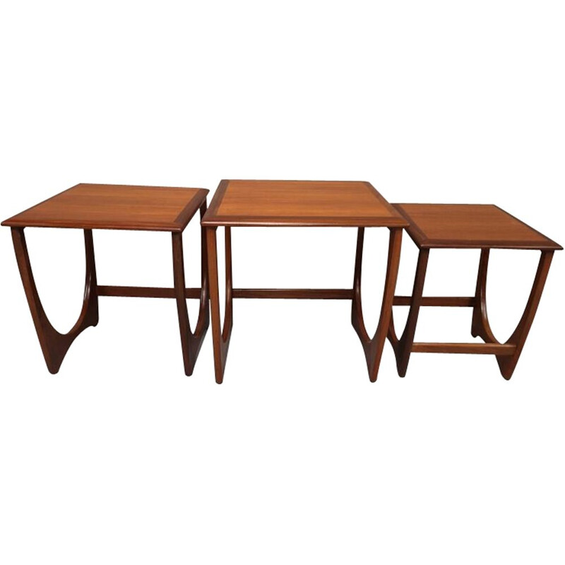 Set of 3 vintage nesting tables in teak by G-plan