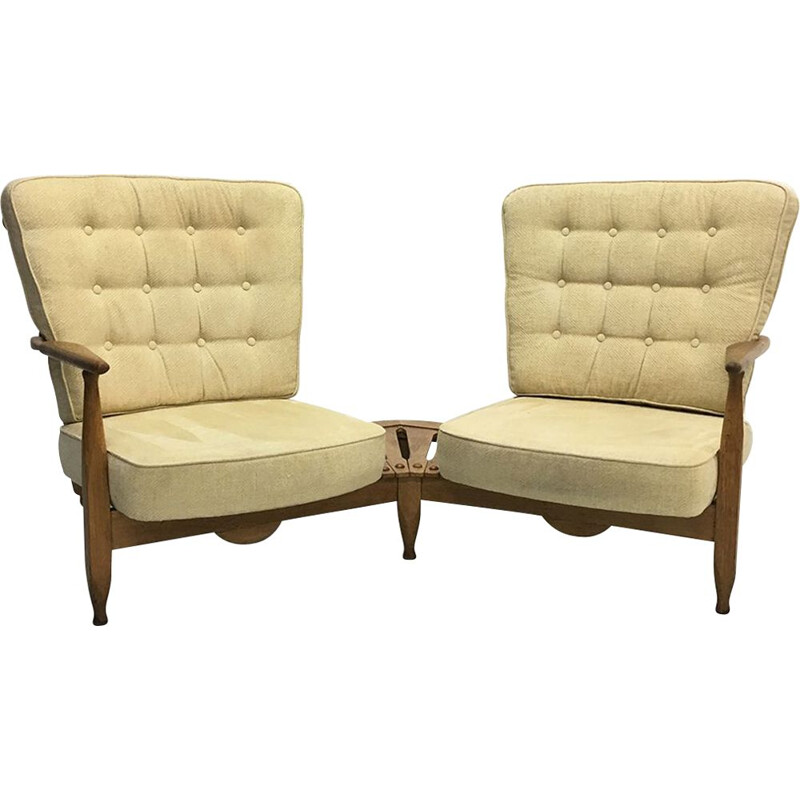 Vintage french sofa chairs by Guillerme et Chambron for Votre Maison 