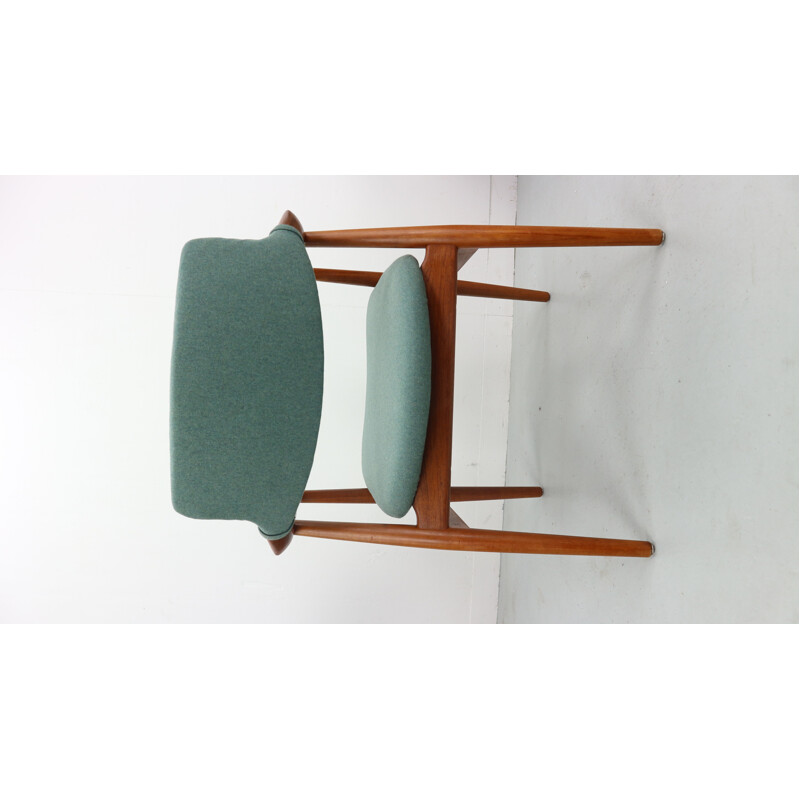 Set of 4 grey chairs in teak by Svend Aage Eriksen