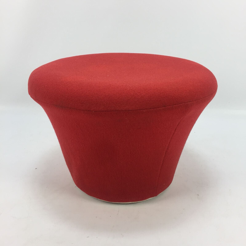 Red Mushroom pouf by Pierre Paulin for Artifort