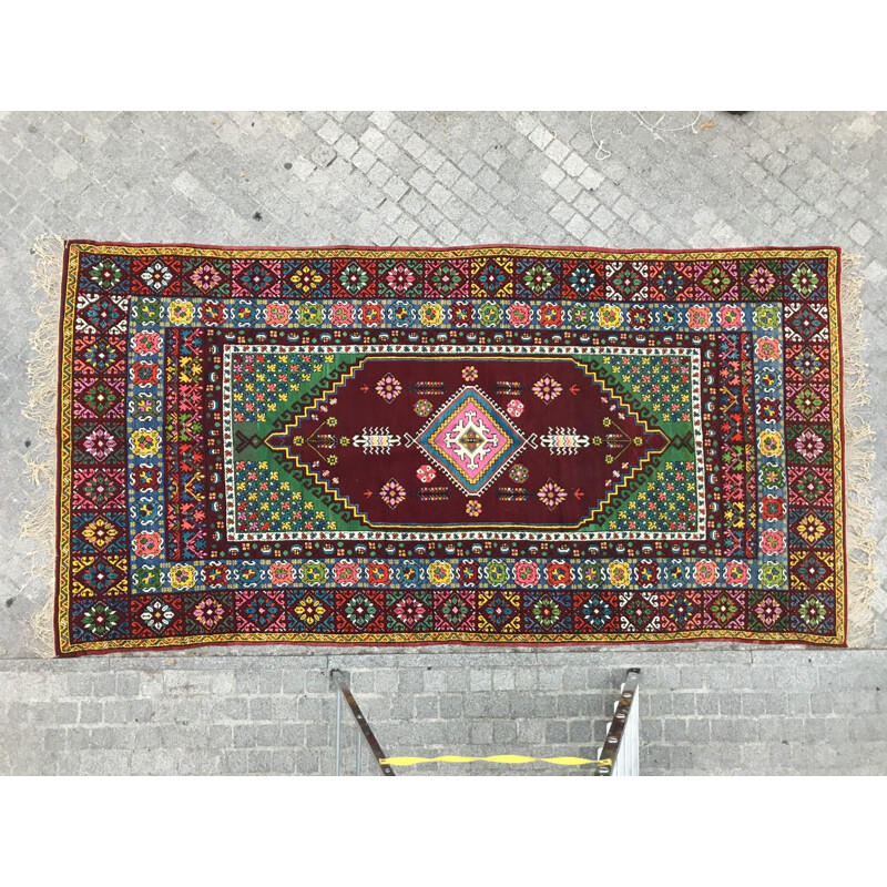 Vintage Moroccan carpet in wool