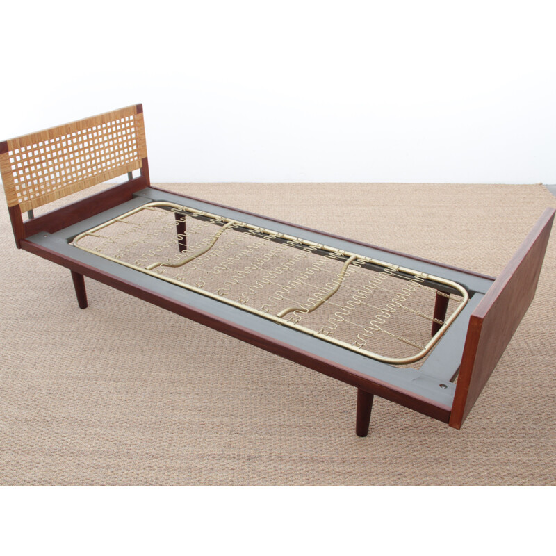 Vintage bed in teak by Hans Wegner