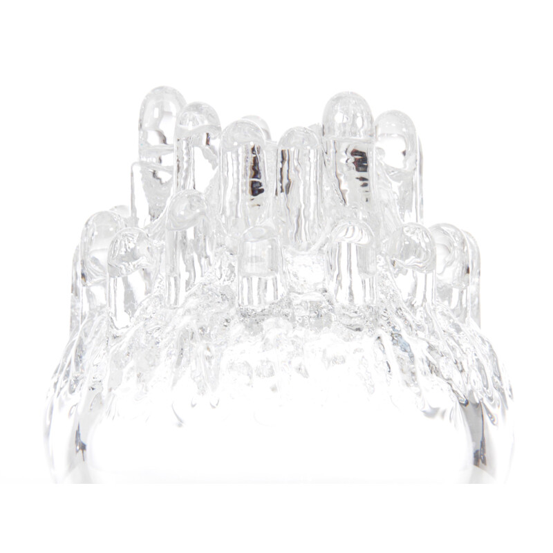 Candelabro de cristal vintage de Goran Warff para Kosta Boda, Suecia 1960