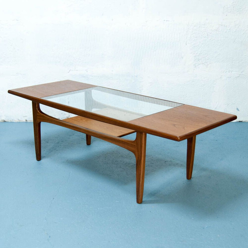 Vintage coffe table in teak and glass by Gplan