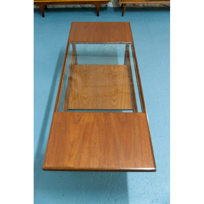 Vintage coffe table in teak and glass by Gplan