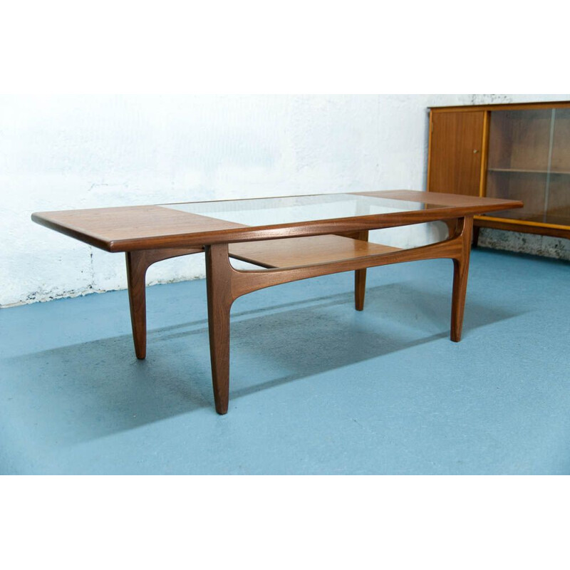 Vintage coffe table in teak and glass by Gplan