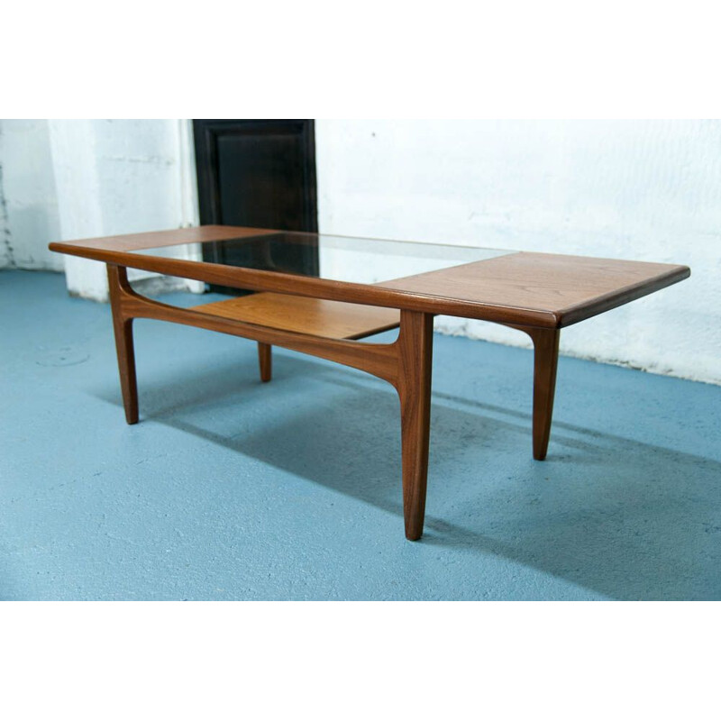 Vintage coffe table in teak and glass by Gplan