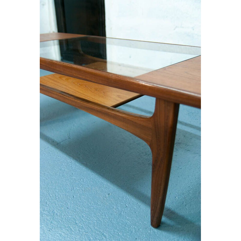 Vintage coffe table in teak and glass by Gplan