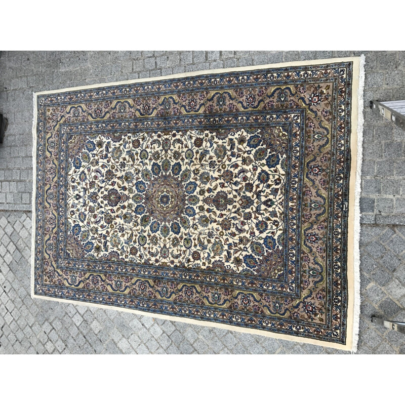 Vintage Mashhad Persian rug