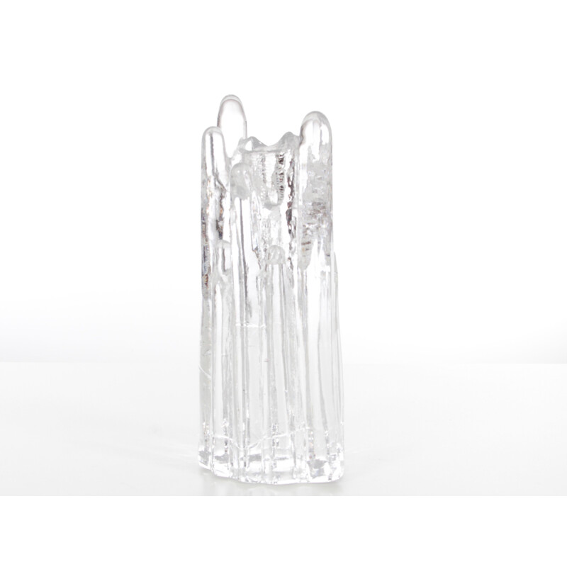 Set of 2 vintage Scandinavian candlesticks in Crystal series Polar by Goran Warff