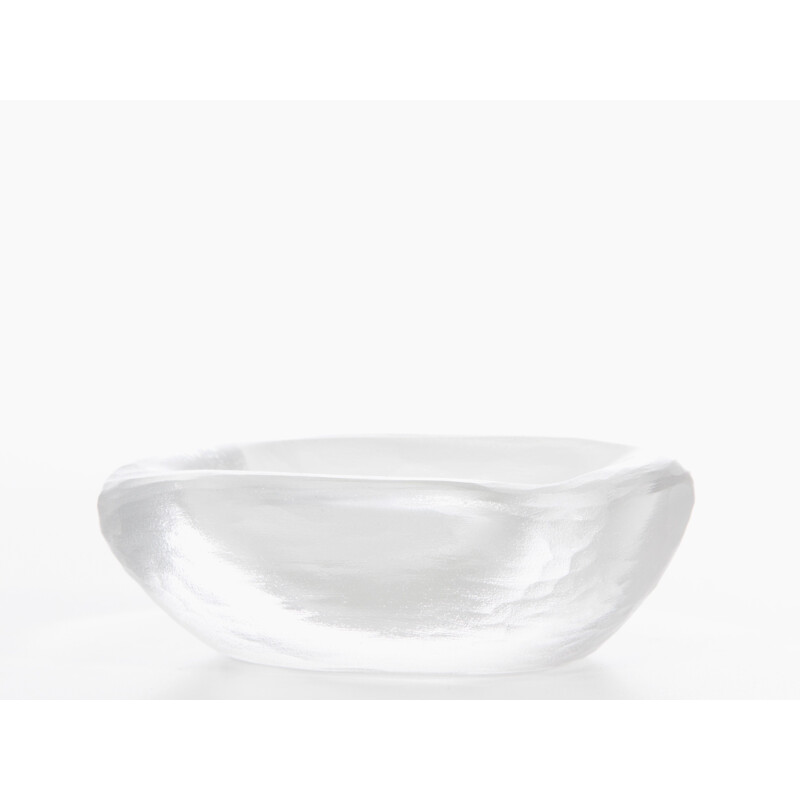 Vintage acid etched crystal ashtray by Vicke Lindstrand for Orrefors