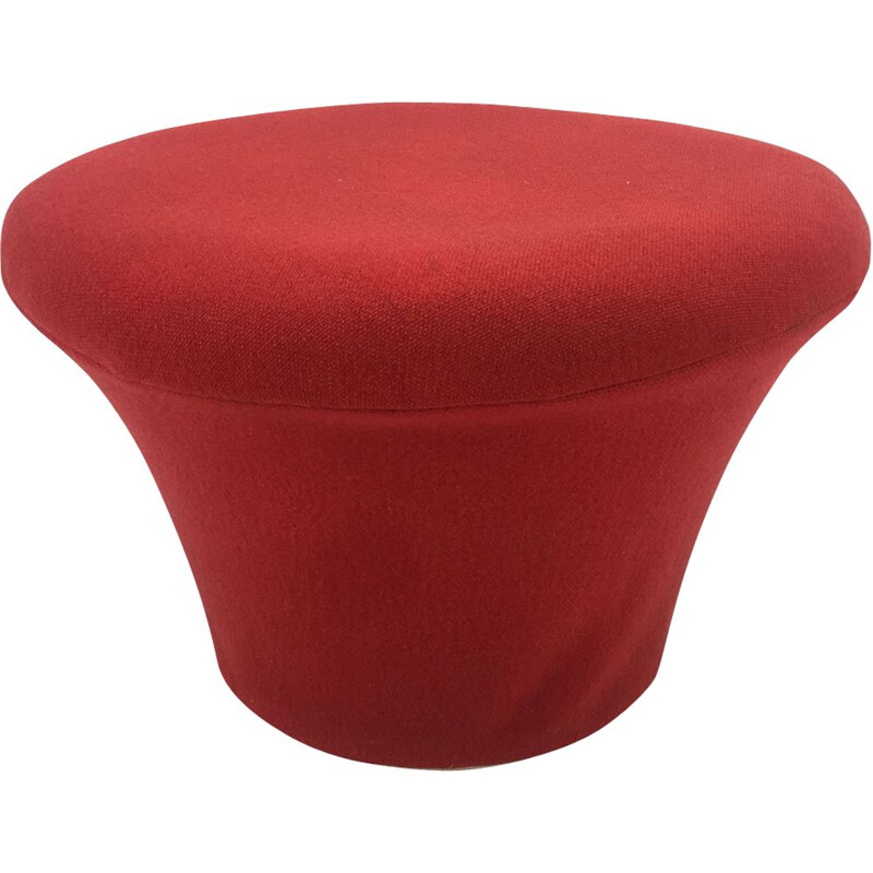 Red Mushroom pouf by Pierre Paulin for Artifort