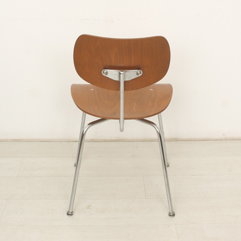 "SE68" chair in beechwood and metal, Egon EIERMANN - 1950s