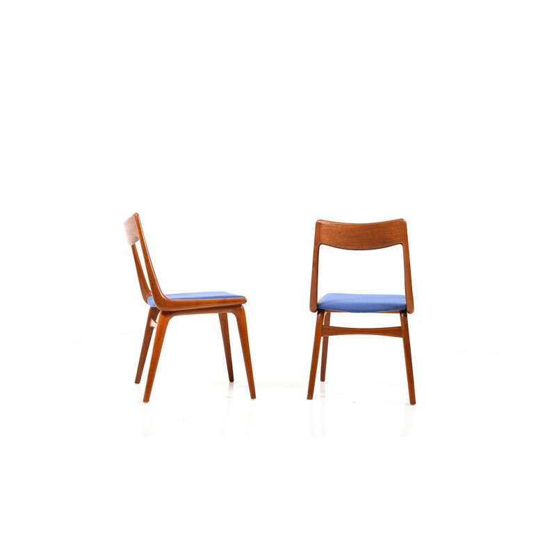 Pair of Boomerang teak chairs by Alfred Christensen