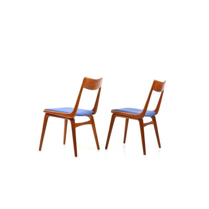 Paire de chaises Boomerang en teck par Alfred Christensen