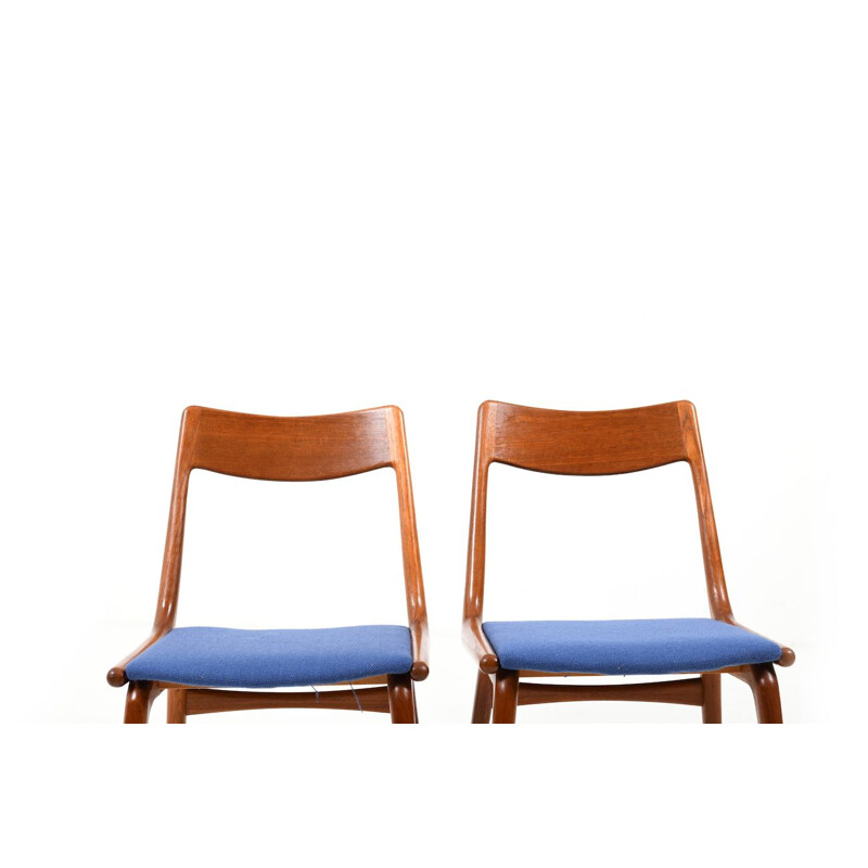 Pair of Boomerang teak chairs by Alfred Christensen