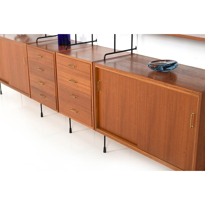 Omnia shelf system in teak by Ernst Dieter Hilker