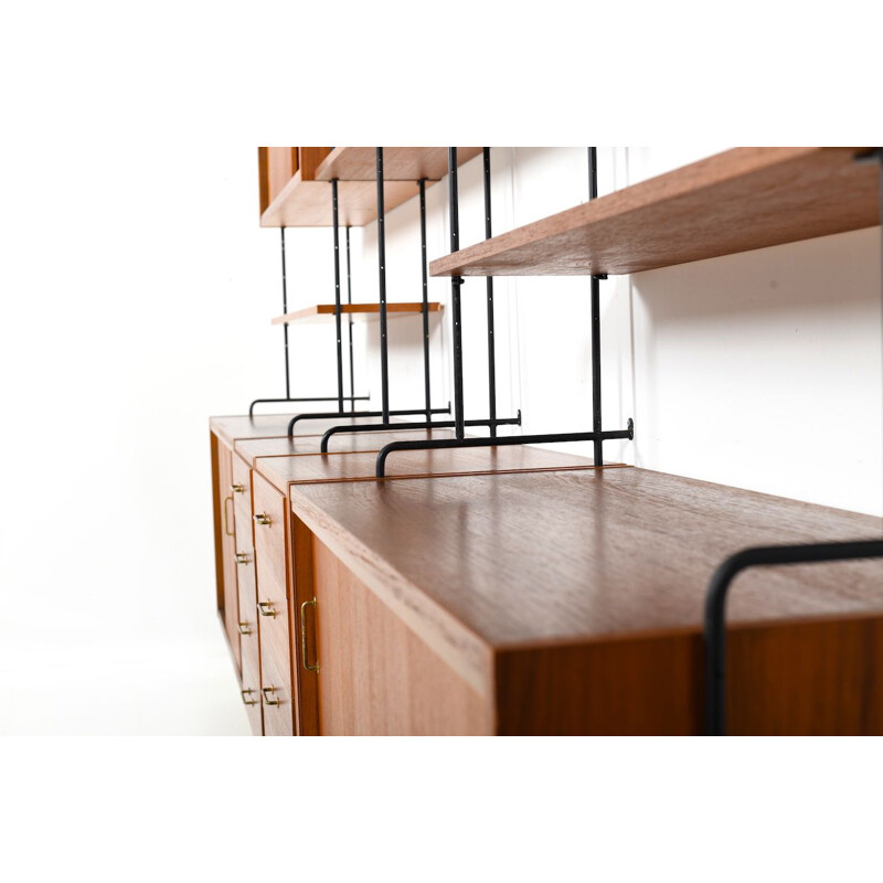 Omnia shelf system in teak by Ernst Dieter Hilker