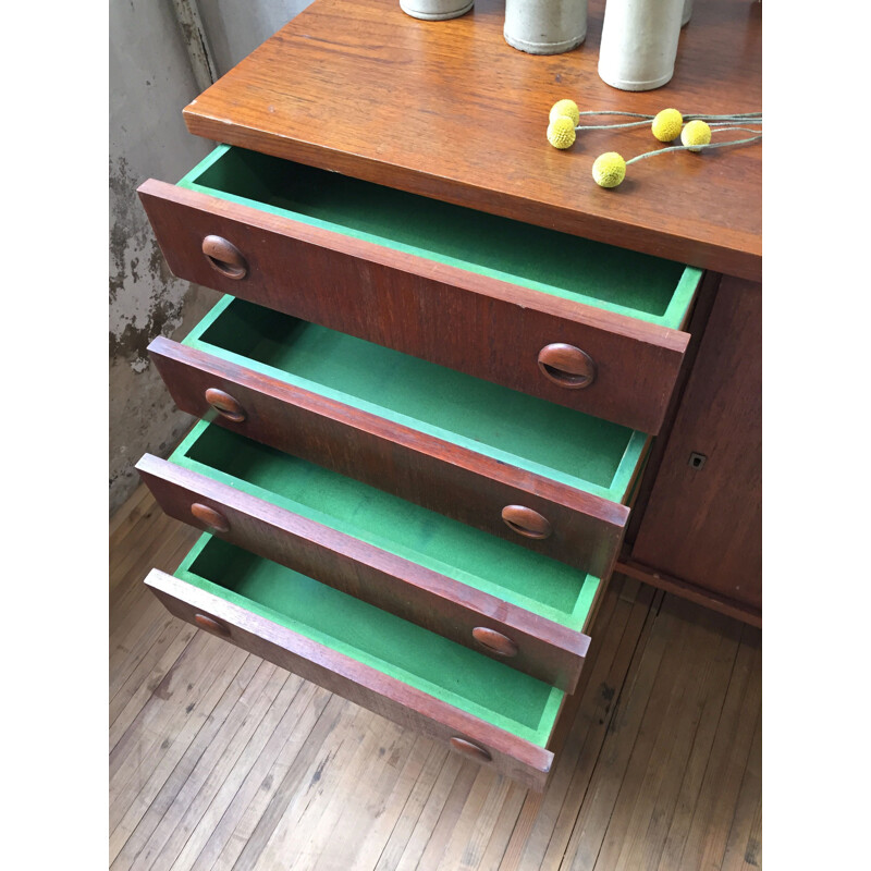 Vintage mahogany sideboard by Unifa