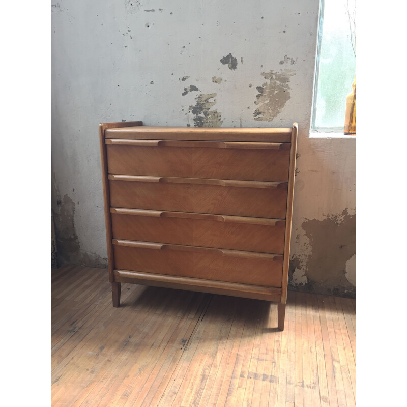 Scandinavian style chest of drawers in light wood