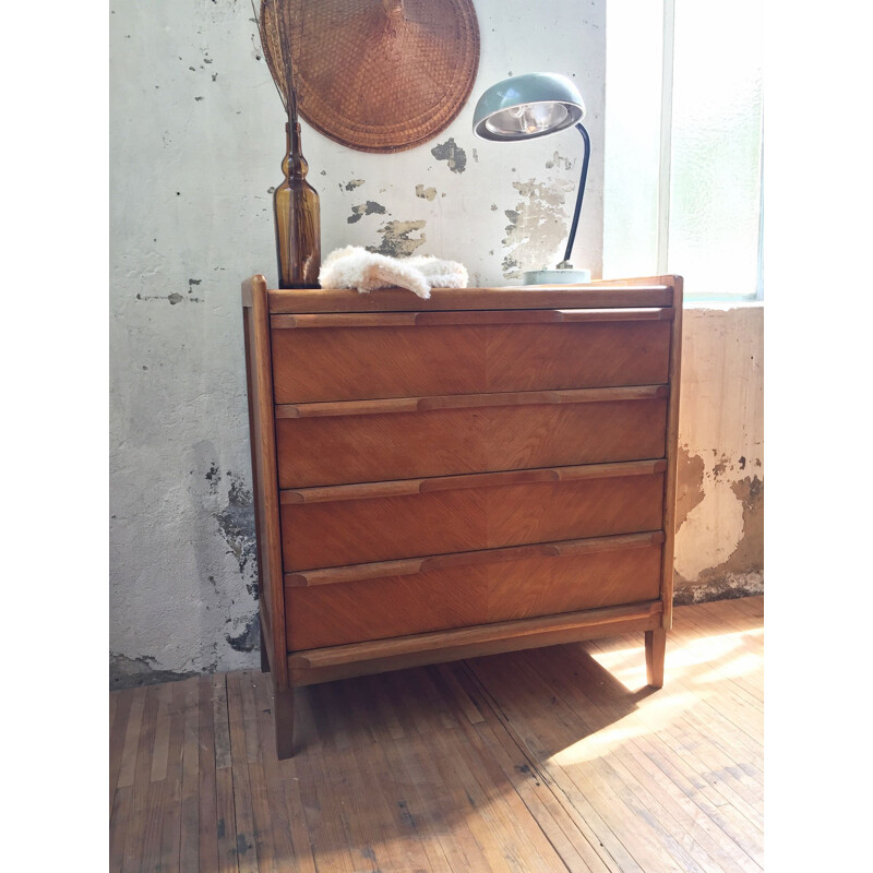 Scandinavian style chest of drawers in light wood