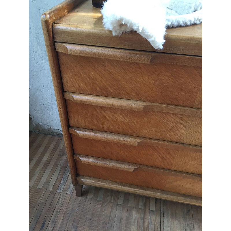 Scandinavian style chest of drawers in light wood