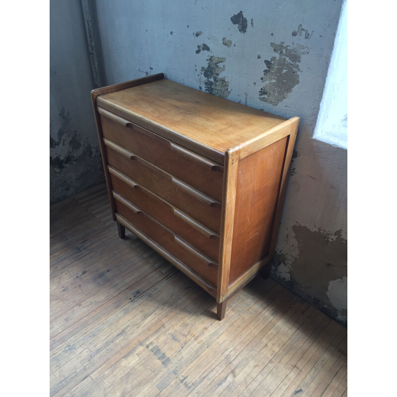 Scandinavian style chest of drawers in light wood