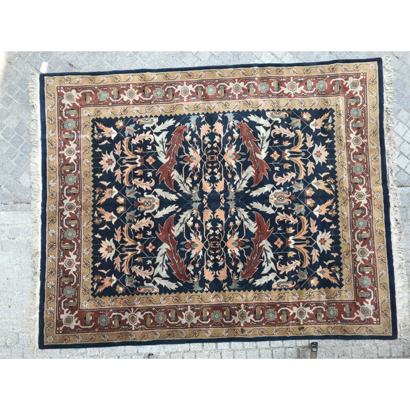 Tapis vintage en laine et coton