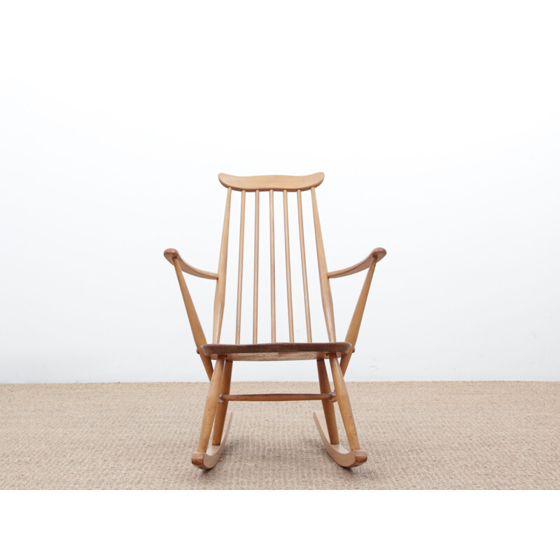 Vintage Scandinavian child rocking chair