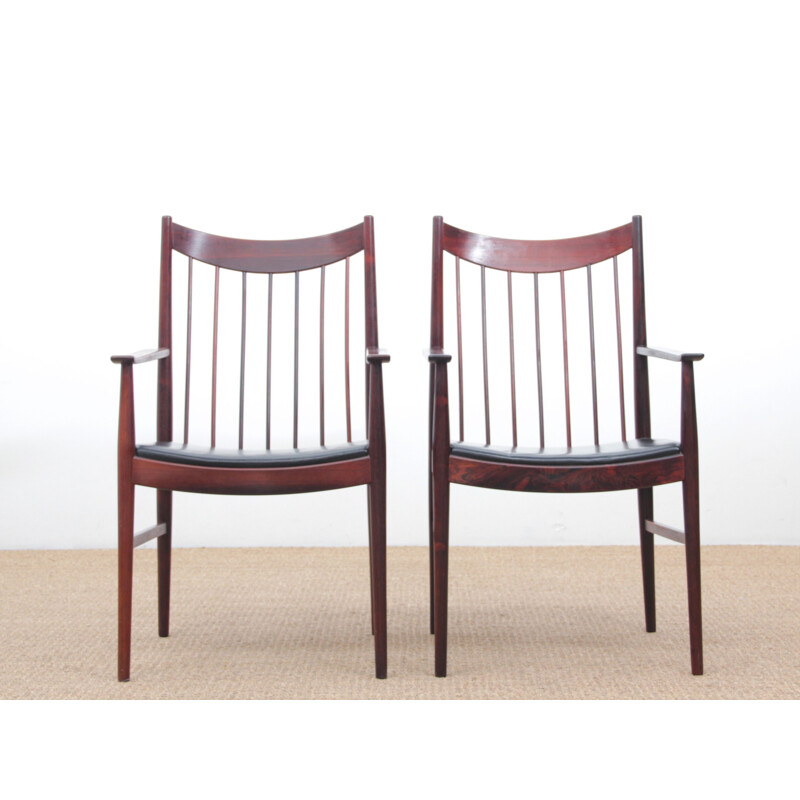 Set of 2 vintage chairs Scandinavian in rosewood