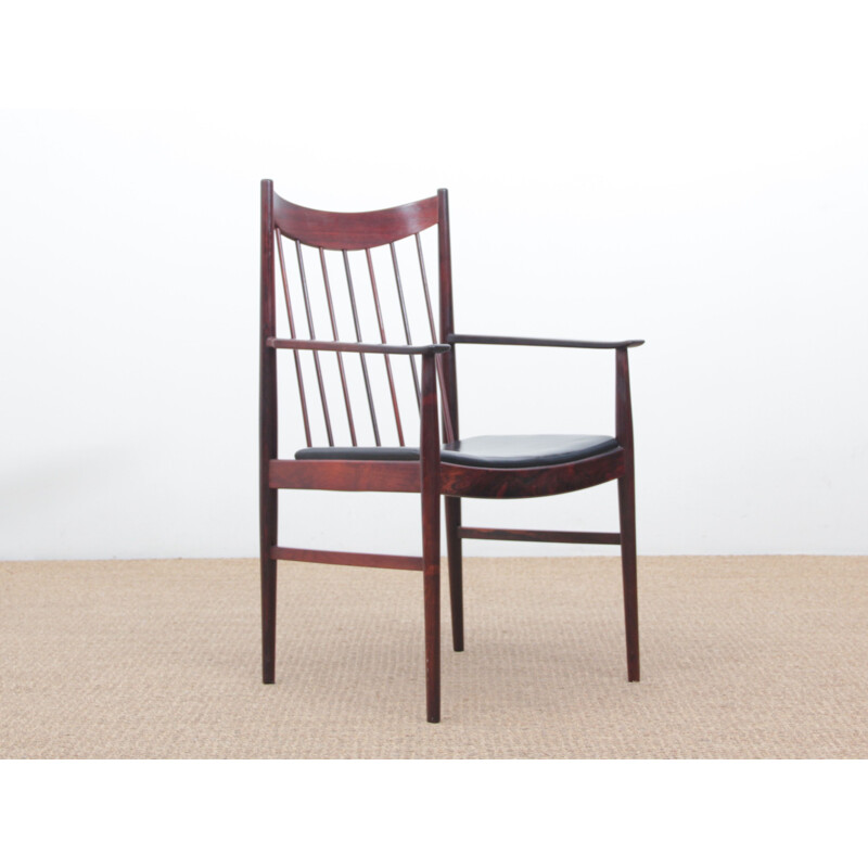 Suite de 2 chaises vintage scandinaves en palissandre