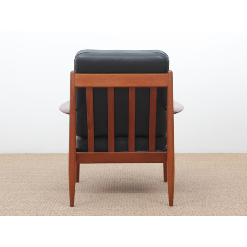 Set of 2 vintage Scandinavian teak armchairs