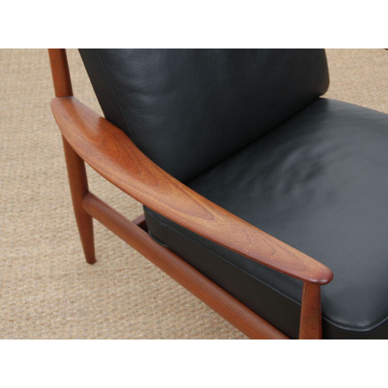 Set of 2 vintage Scandinavian teak armchairs