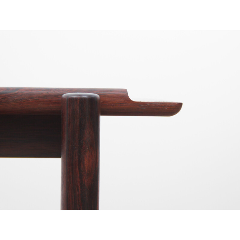 Scandinavian vintage sideboard with wheels in rosewood by Rio with 3 trays by Poul Hundevad