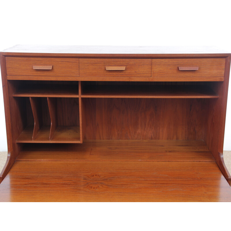 Secretaire vintage scandinave en teck